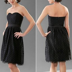WHBM Silk Blend Little Black Polka Dot Par…